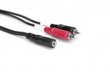 Hosa Technology Stereo Mini (3.5mm) Female to 2 RCA Male Y-Cable - 10'