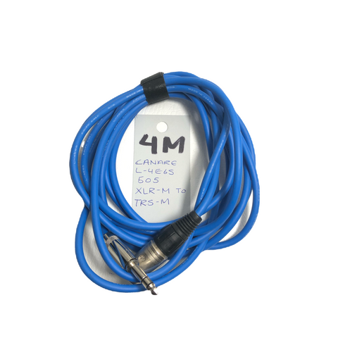 Canare L-4E6S 505 XLR-M to TRS-M 13 ft Blue