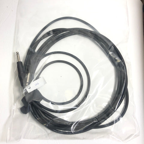 Canare GS6, GS-6 1/4 TS to TS Audio Cable 20Ft, BLACK with Neutrik NP2C connectors