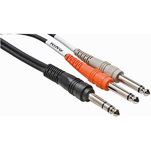 Hosa STP204 Insert Cable 1/4 in TRS to Dual 1/4 in TS