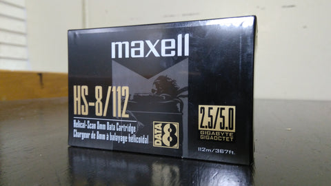 Maxell 2.5/5.0GB 8MM HS-8/112 Data Cartridge for Helical Scan Drives
