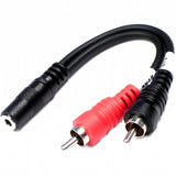 Hosa YMR-197 Stereo Breakout 3.5 MM TRSF to Dual RCA with Bluetooth Adapter